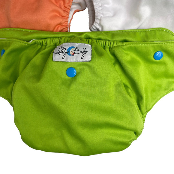 Lot of 3 Lalabye Baby Cloth Diapers Covers Bamboo Inserts Liners One Size EUC - Picture 4 of 6